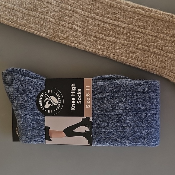 6 Pairs Womens Knee High Cotton Socks Assorted Colors Brand New Size 6-11 - Picture 3 of 5